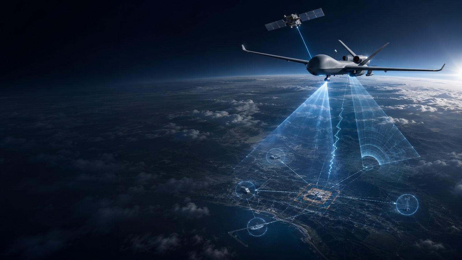 An airborne sensing platform connecting observations across ground and maritime nodes